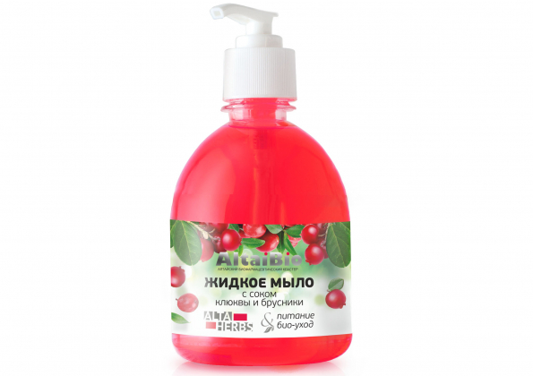 Анализ продукта Жидкое мыло «Клюква-брусника», 300 мл AltaiBio