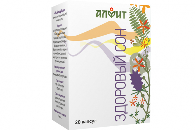 Анализ продукта «Здоровый сон», 20 капсул, Алфит