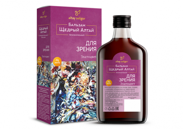 Анализ продукта Бальзам «Златоцвет» для зрения 250 мл, Алтай-Селигор