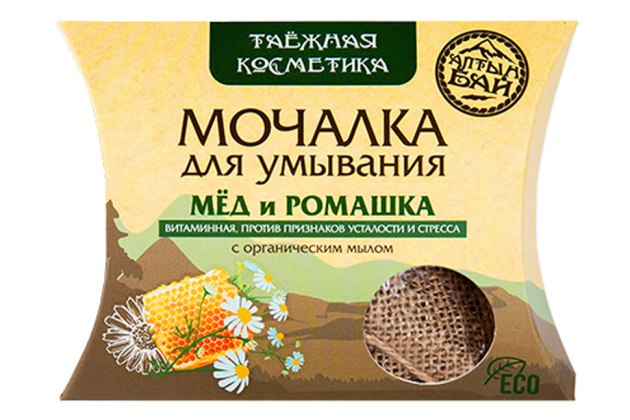 Анализ продукта Мочалка для умывания «Мёд и ромашка», 60 г ТМ Алтын Бай