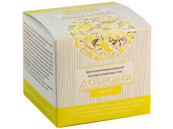 Анализ продукта Крем для лица и тела Добродея c мумиё (при переломах и растяжениях), 30 мл, Сашера-Мед