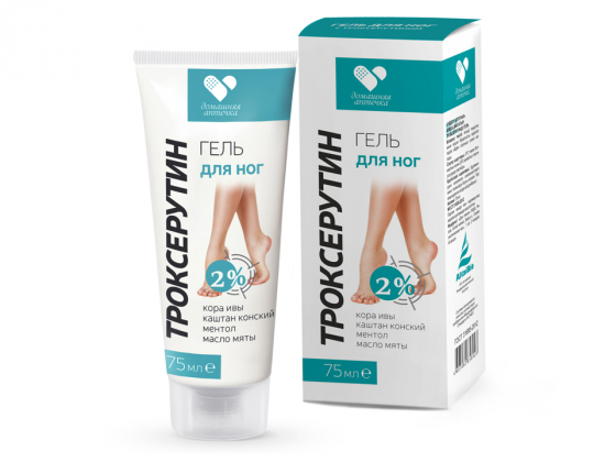 Анализ продукта Гель для ног с троксерутином, 75 мл ТМ Домашняя аптечка