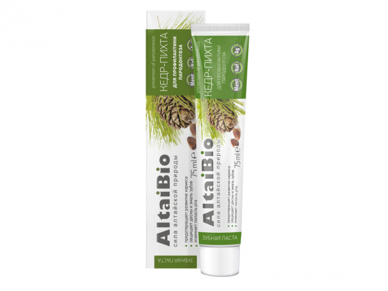 Анализ продукта Зубная паста для профилактика парадонтоза Кедр-Пихта, 75 мл ТМ AltaiBio