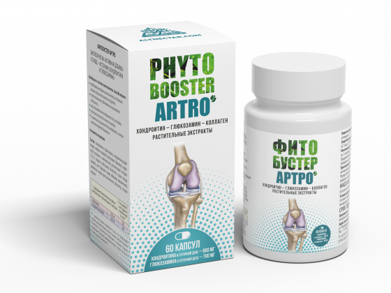 Анализ продукта Фито Бустер Артро (хондроитин, глюкозамин, коллаген), для суставов и связок, 60 капсул