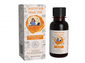 Фитобальзам на меду «Энергия мысли» для памяти, 100 мл ТМ Алтайский Нектар