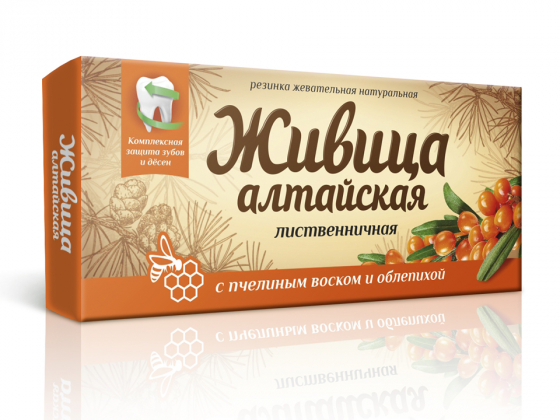 Анализ продукта Живица «Алтайская» с пчелиным воском и облепихой, 4 шт. ТМ Алтайский Нектар