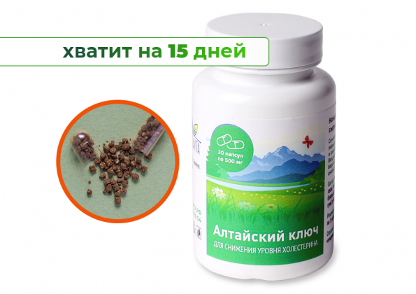 Анализ продукта Алтайский ключ, 30 капсул по 500 мг