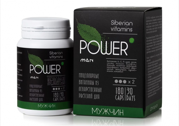 Анализ продукта Мицеллярный комплекс Powerman для мужчин, 180 капсул ТМ Siberian Vitamins