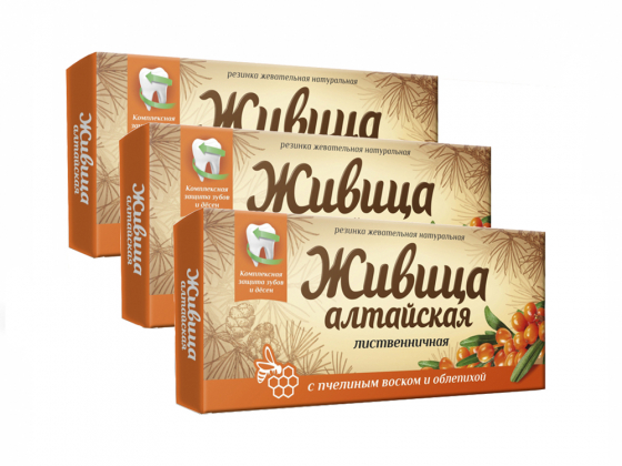 Анализ продукта Живица «Алтайская» с пчелиным воском и облепихой, набор из 3 шт