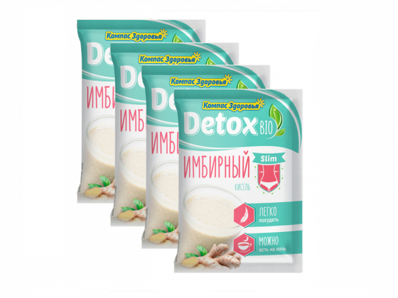 Анализ продукта Кисель Detox bio Slim имбирный 25 г ТМ Компас Здоровья Набор из 4 штук