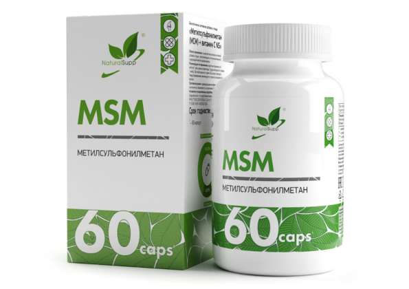 Анализ продукта МСМ (Метилсульфонилметан), 60 капсул ТМ NaturalSupp