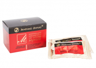 Маска для лица с мумие омолаживающая,  10 саше по 5 гр ТМ Зеленый Алтай