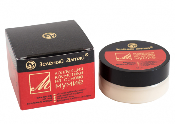 Анализ продукта Крем-филлер для лица Заполнитель морщин с мумие, 50 мл ТМ Зеленый Алтай