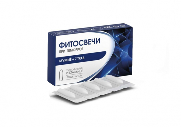 Анализ продукта Фитосвечи Мумиё + 7 трав (при геморрое), 10 шт ТМ Алтайский Нектар