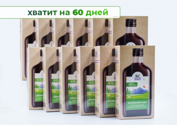 Анализ продукта Набор Бальзам Алтайский ключ 12 шт. (без сахара, со стевией) по 250 мл, для снижения уровня холестерина