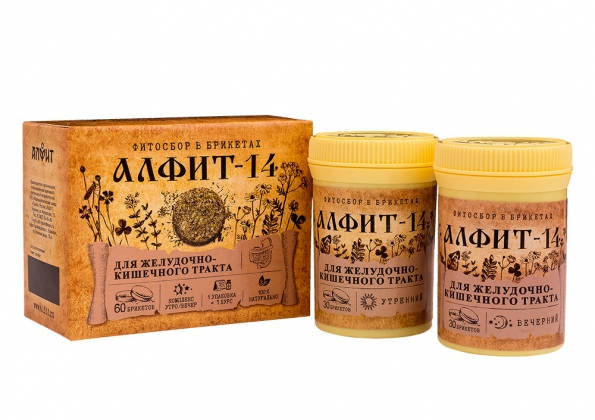 Анализ продукта Фитосбор в брикетах Алфит-14 для желудочно-кишечного тракта, 120г