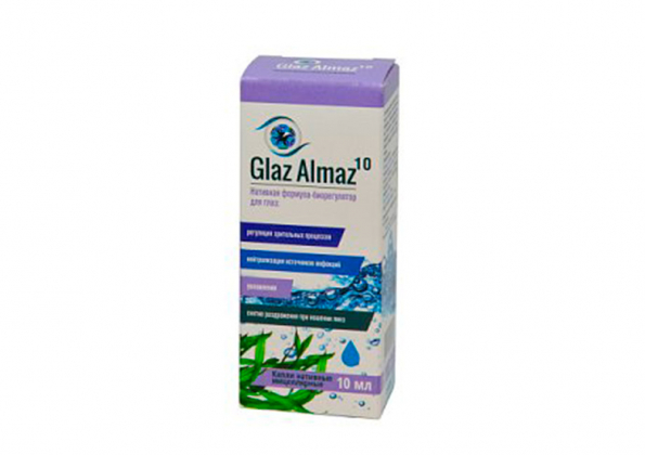 Анализ продукта Glaz Almaz капли для наружного применения, 10 мл, ТМ Сашера-Мед