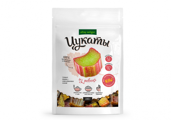 Анализ продукта Цукаты из ревеня, 150 гр