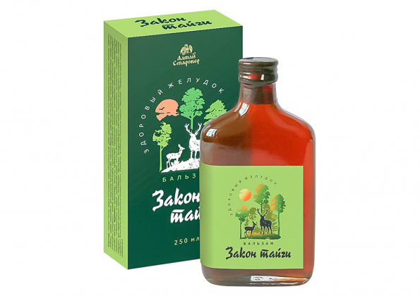 Анализ продукта Апифито бальзам с прополисом Закон тайги Здоровый желудок 250 мл, Алтай-Старовер