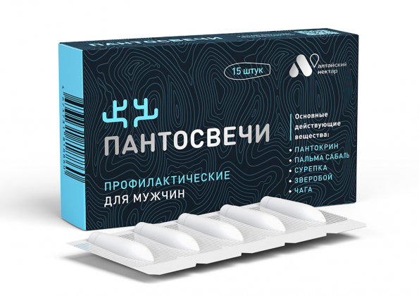 Анализ продукта Пантосвечи Алтайский марал для мужчин, 15 штук, ТМ Алтайский Нектар