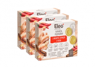 Карамель леденцовая с имбирем, корицей и чили, Eleo набор из 3 штук