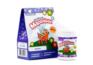 Драже Алтайский мараленок с пантогематогеном и черникой, Алтай-Селигор