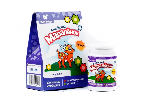Анализ продукта Драже Алтайский мараленок с пантогематогеном и черникой, Алтай-Селигор