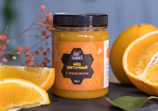 Цветочный мед с апельсином, 350 г