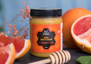 Цветочный мед с грейпфрутом, 350 г